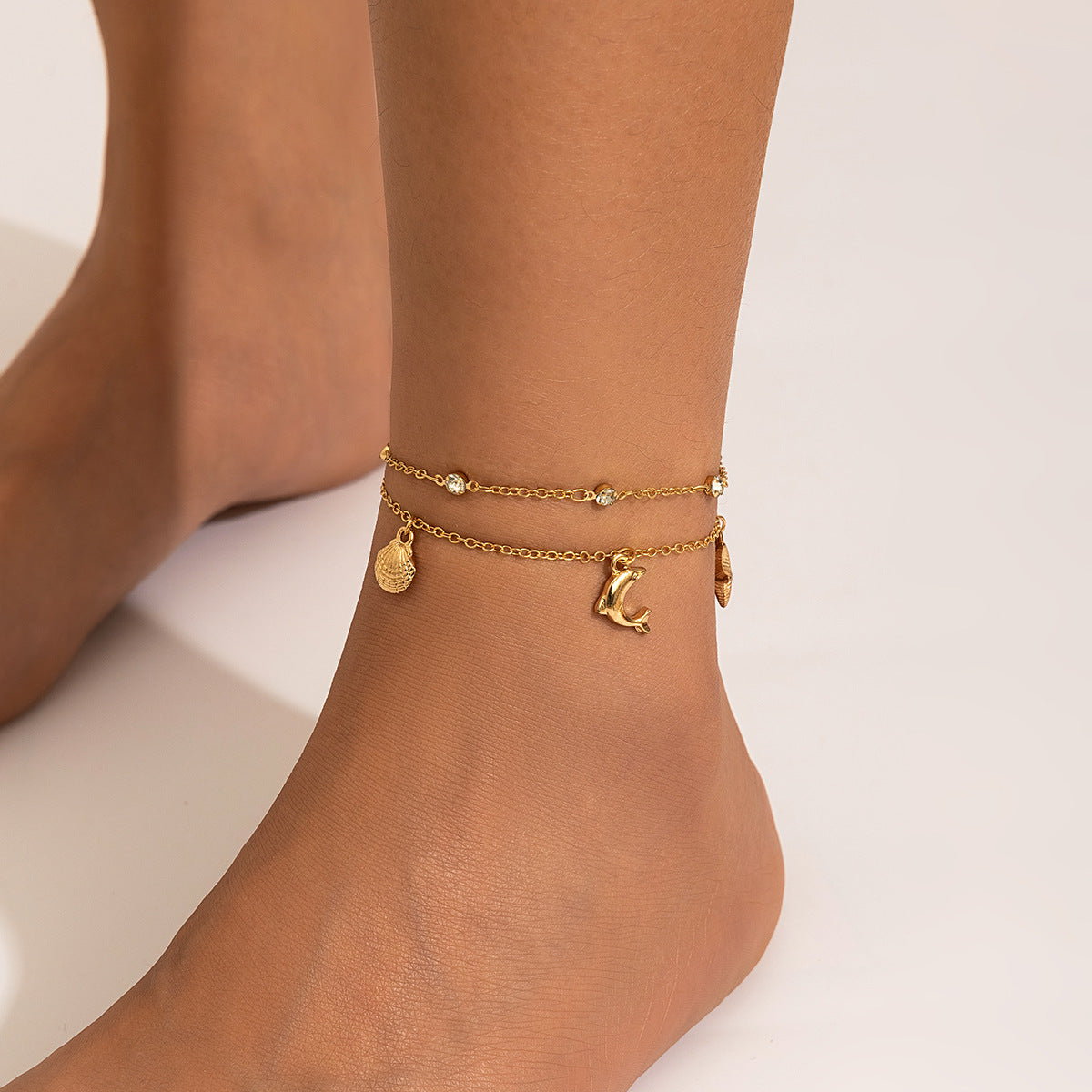 Beach Anklet Set – Stern, Schmetterling, Perlen & Muscheln | Ocean Style