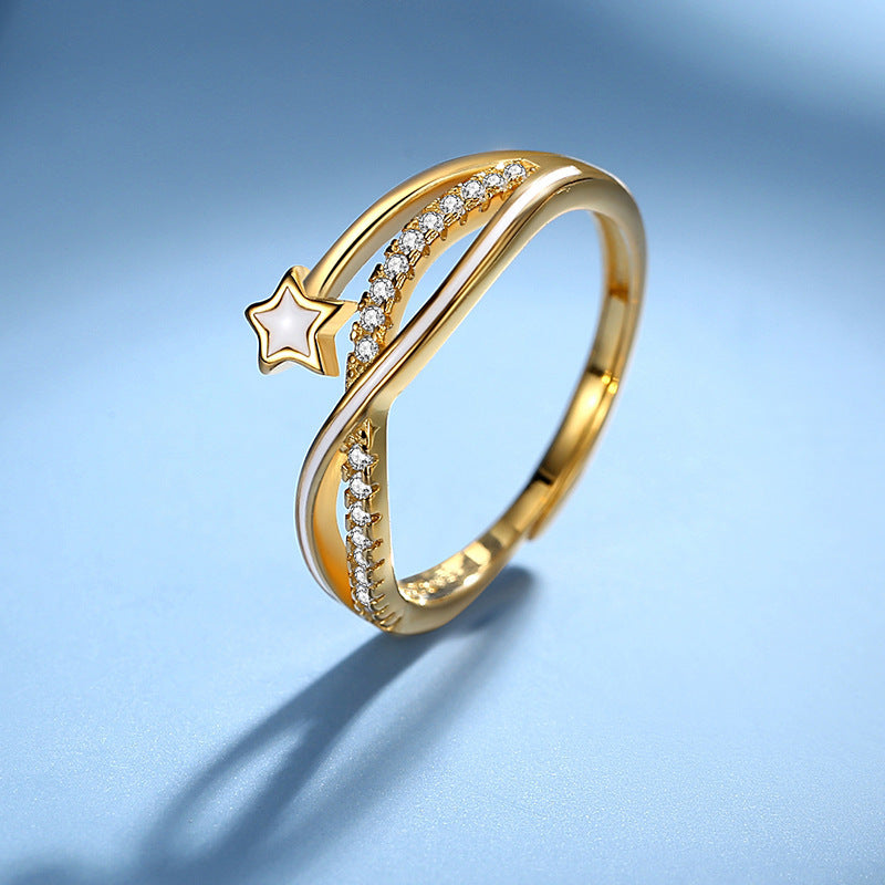 Duo Star – Doppellagiger Stern Ring
