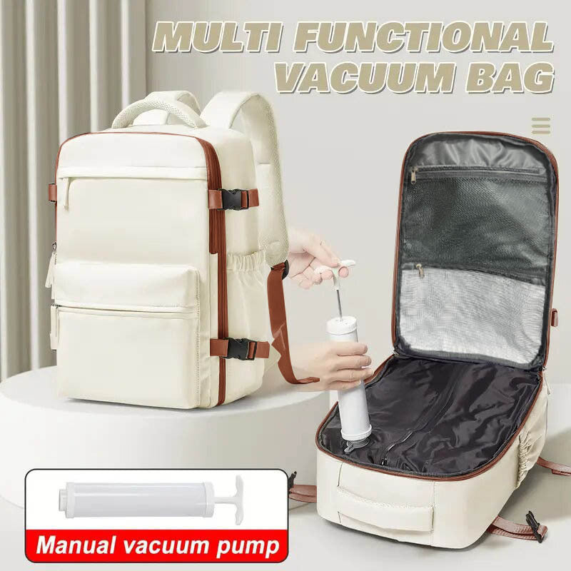 Vakuum Kompressionsrucksack – Handgepäck 40x20x25 | Laptop-Fach