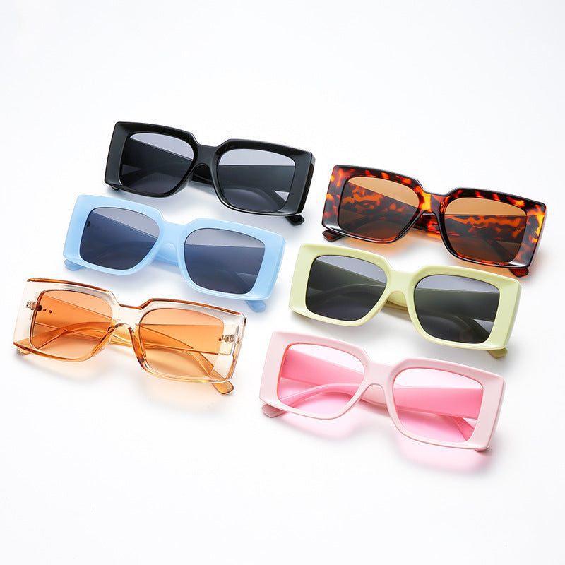 Retro Sonnenbrille Damen Eckig – Candy-Farben Streetstyle