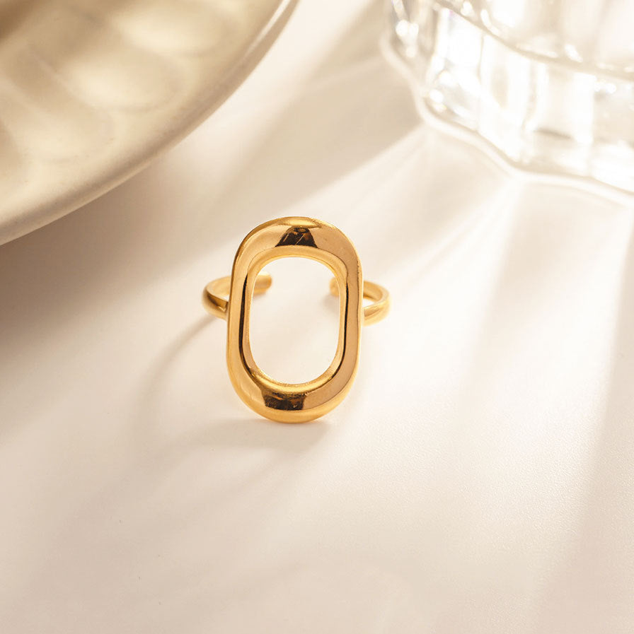 Geo Ring – Hohler Oval Zeigefinger Ring