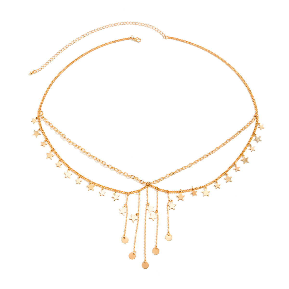 Metall Stern Schmetterling Taillenkette – Perlen & Quasten Body Chain