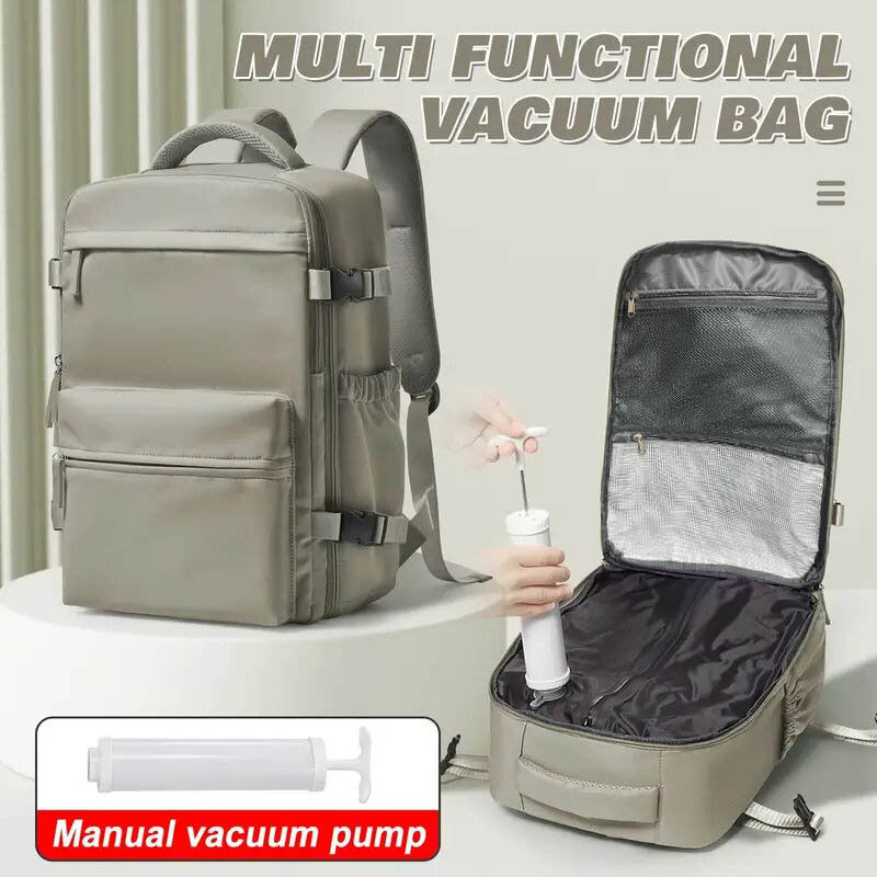 Vakuum Kompressionsrucksack – Handgepäck 40x20x25 | Laptop-Fach