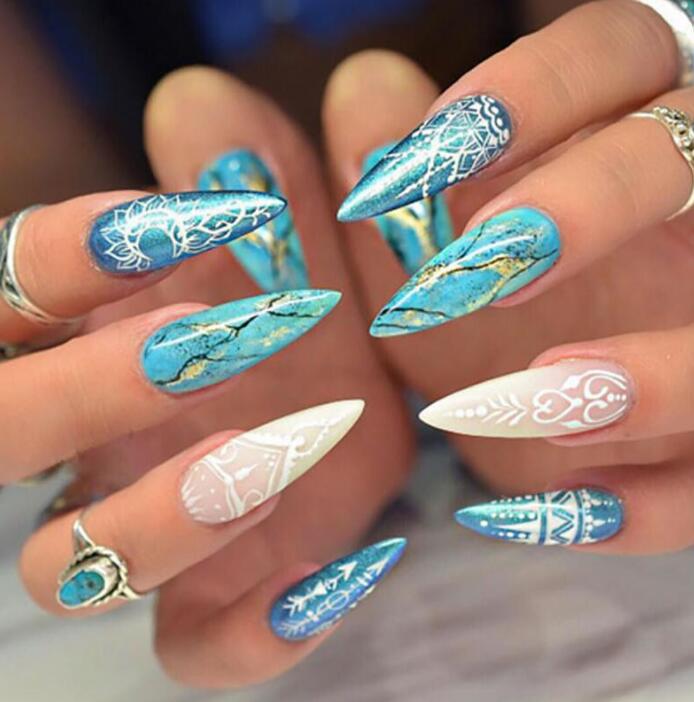 500 Stück Ballerina Nail Tips – Lange Künstliche Nägel Coffin Form