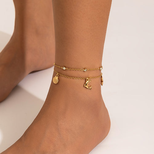 Beach Anklet Set – Stern, Schmetterling, Perlen & Muscheln | Ocean Style