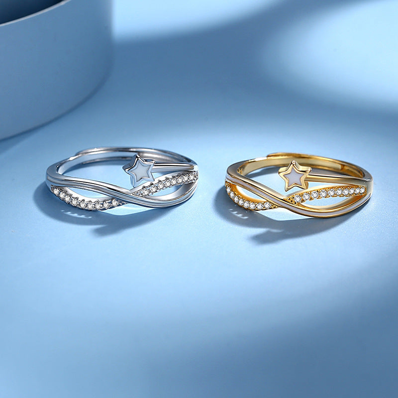 Duo Star – Doppellagiger Stern Ring