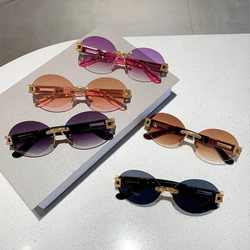 Frameless oval Sonnenbrille